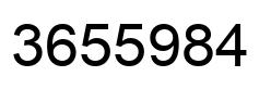 Number 3655984 black image