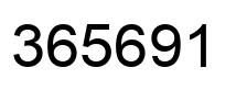 Número 365691 imagen negro
