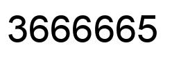 Number 3666665 black image