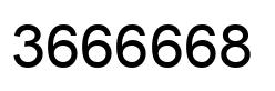 Number 3666668 black image