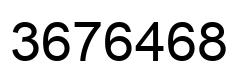 Número 3676468 imagen negro