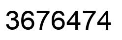 Número 3676474 imagen negro