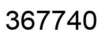 Number 367740 black image