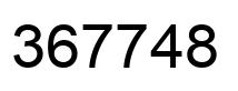 Number 367748 black image