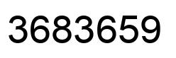 Number 3683659 black image
