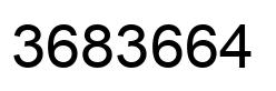 Number 3683664 black image