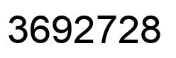 Number 3692728 black image
