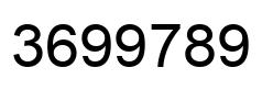 Number 3699789 black image