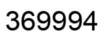 Number 369994 black image