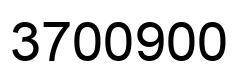 Number 3700900 black image