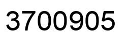 Number 3700905 black image
