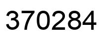 Number 370284 black image