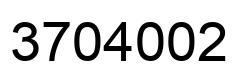 Number 3704002 black image
