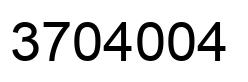 Number 3704004 black image