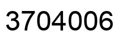 Number 3704006 black image
