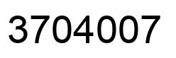 Number 3704007 black image
