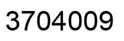 Number 3704009 black image
