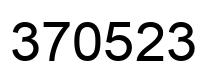 Number 370523 black image