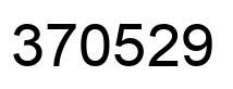 Number 370529 black image