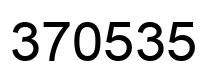 Number 370535 black image