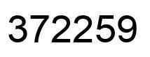 Number 372259 black image