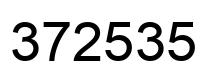 Number 372535 black image