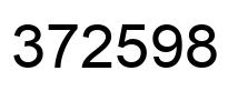 Number 372598 black image