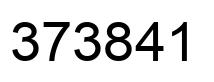 Number 373841 black image