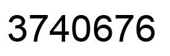 Number 3740676 black image