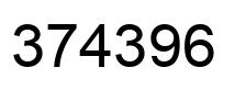 Number 374396 black image