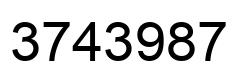 Number 3743987 black image
