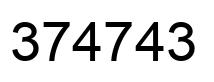 Number 374743 black image