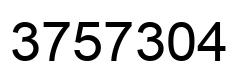 Number 3757304 black image