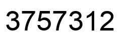 Number 3757312 black image