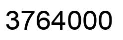 Número 3764000 imagen negro