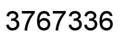 Number 3767336 black image