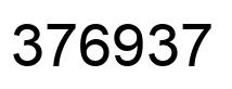 Number 376937 black image
