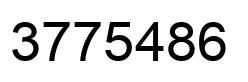 Number 3775486 black image