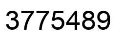Number 3775489 black image