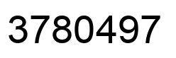 Número 3780497 imagen negro