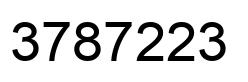 Number 3787223 black image