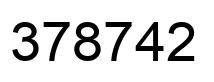 Number 378742 black image