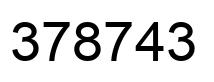 Number 378743 black image