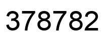 Number 378782 black image