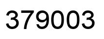 Number 379003 black image