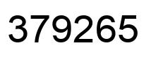Number 379265 black image