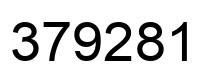 Number 379281 black image