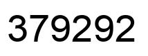 Number 379292 black image