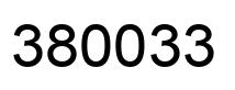 Number 380033 black image