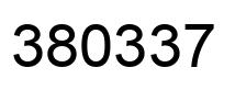 Number 380337 black image